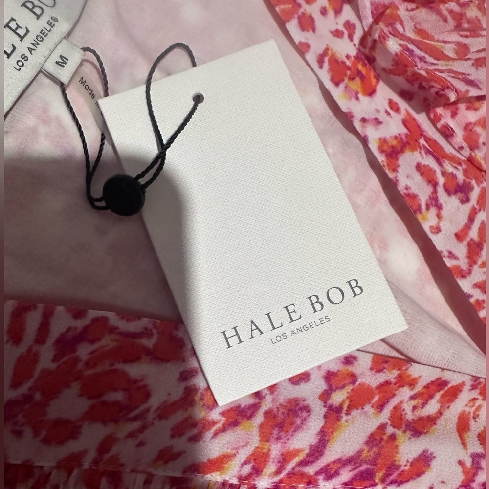 Hale Bob The Mile Kallie Chiffon Pink Floral Ruffle Maxi Dress - Picture 5 of 5